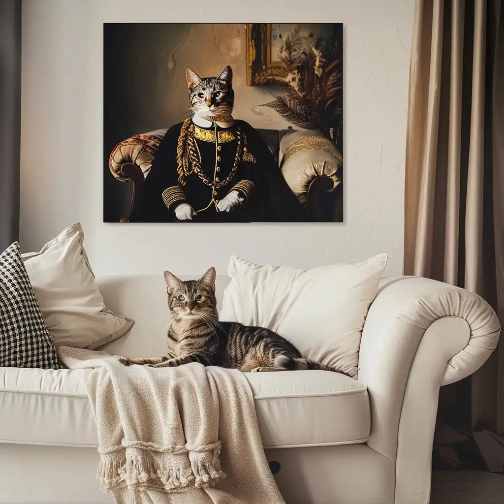 Cartoon Texture Uniform – 3D Hand-Painted Pet Portrait in Art Deco Style