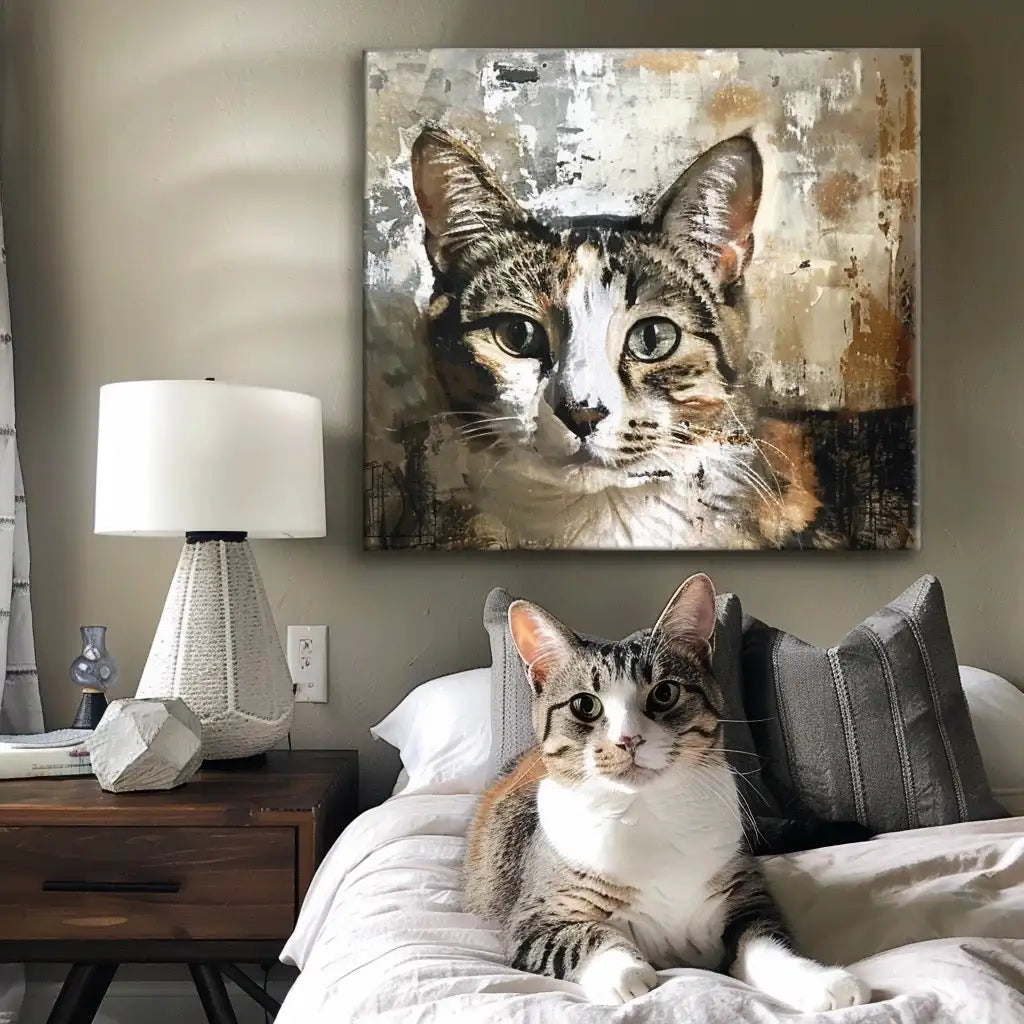 Snowfield Edition – 3D Hand-Painted Art Deco Pet Wall Art
