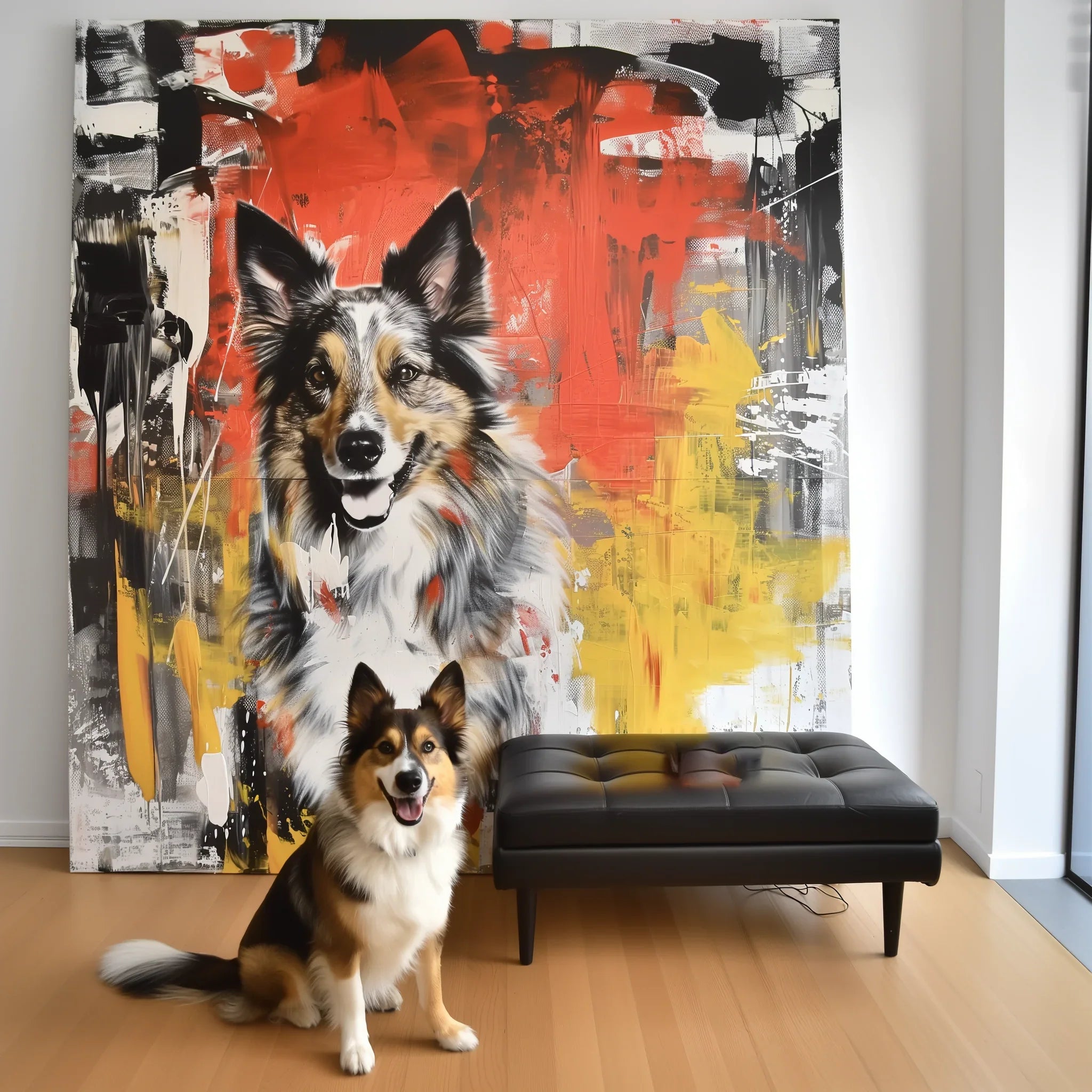The Beast on Fire – 3D Art Deco Pet Portrait, Hand-Painted Special Edition