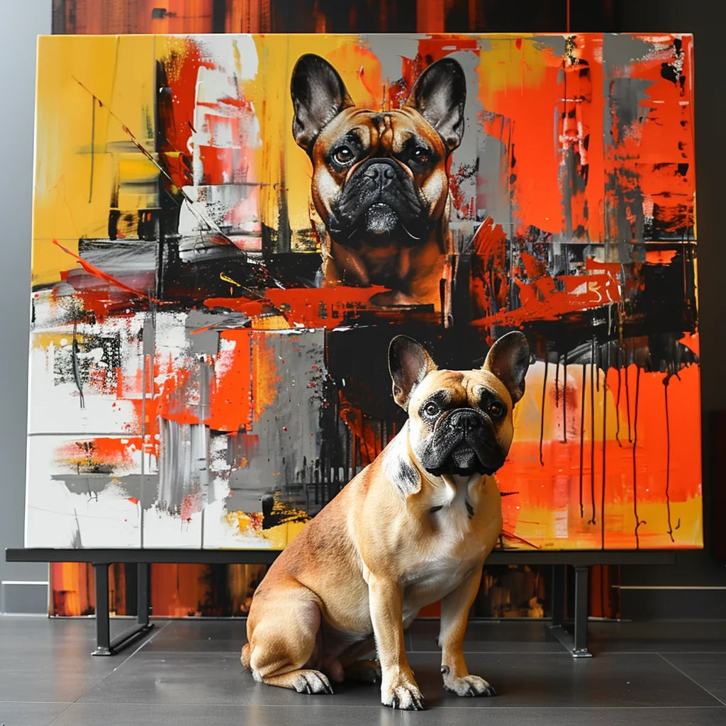 The Beast on Fire – 3D Art Deco Pet Portrait, Hand-Painted Special Edition